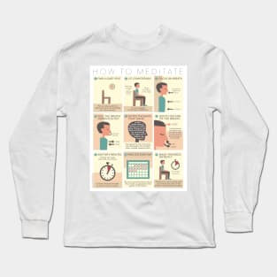 How To Meditate Step-by-Step Visual Guide Long Sleeve T-Shirt